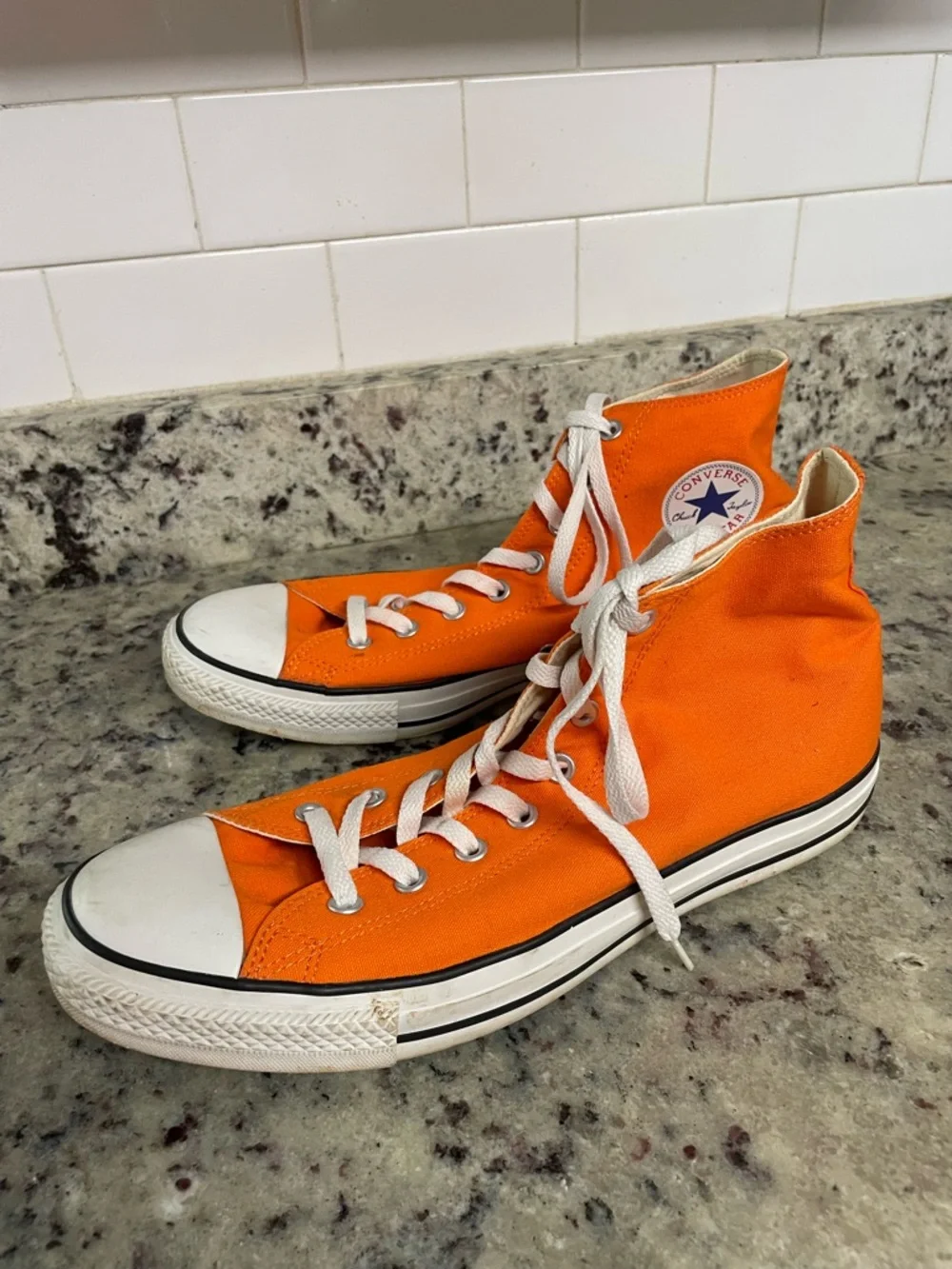 Converse Chuck Taylor All Star Hi Seasonal shoes orange colorway men 12 woman 14 - Picture 3 of 9